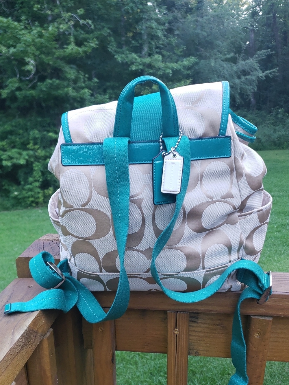 Coach Backpack 9x11 Beautiful Color (#5064) - Picture 2 of 16